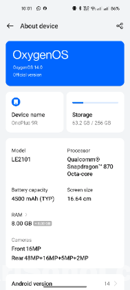 OnePlus 9R 8+5/256gb